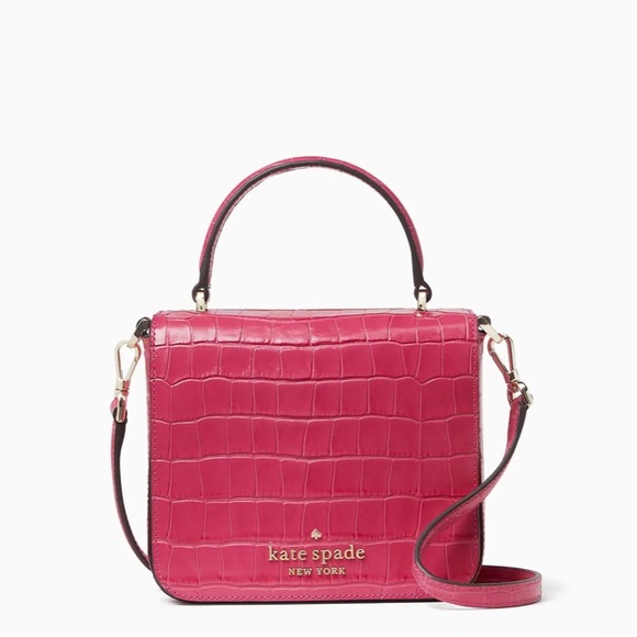 kate spade Bags Kate Spade Crocodile Embossed Leather Square